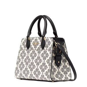 New Kate Spade Signature Spade Flower Small Satchel Black Multi
